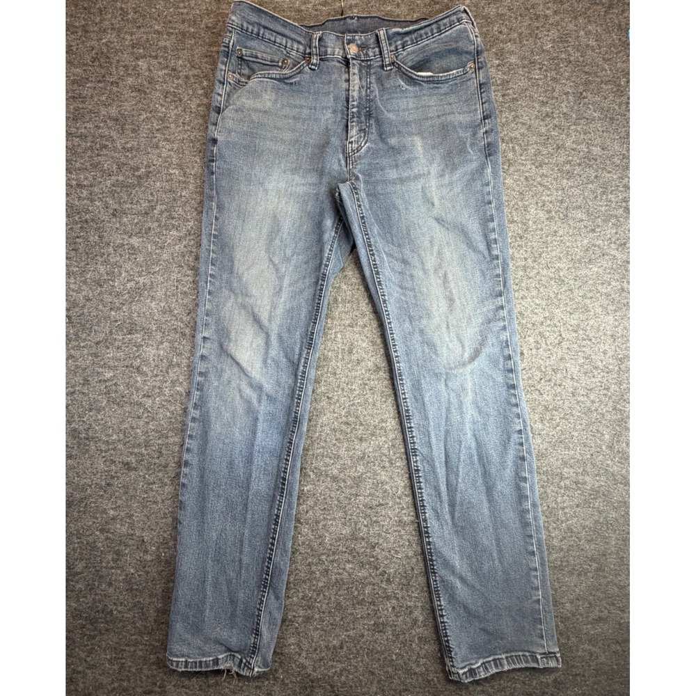 Levi's 541 Athletic Taper Jeans Mens 34x34 Dark Blue Denim Stretch (Fits 32x32)